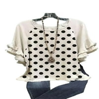 Ženska leopard Print Party Majica Baggy Tops Ljetna casual labava bluza Tee