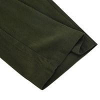 Teretne pantalone za muškarce Čvrsto casual gumb patentne pantalone na otvorenom, vojska zelena, xxxl