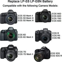 -E AC Power Adapter LP-E6N Dummy y DR-E DC Coupler Kit for Canon EOS R R R R R5C, 80D 90D 60D 70D
