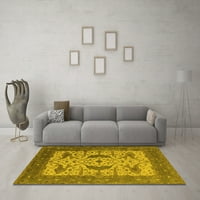 Ahgly Company Zatvoreni pravokutnik Oriental Yellow Industrial Procing, 4 '6 '