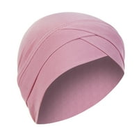 Wozhidaoke šeširi za muškarce Čvrsti indijski hat hat ruffle cher chem cheno beanie turban wrap šal