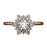 Keusn ženska kreativna dijamantna pahuljica zircon prsten za prsten nakit