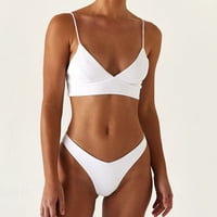 Ženske kupaće kostime Čvrsto push up čipkasta čipkasta up halter bikini set dva kupaća kostim