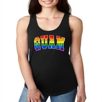 Junior's Rainbow Guam KT T Crna Racerback Tank The Top Majica Srednja crna