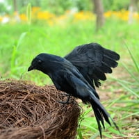 Trayknick Halloween Crow Realistic Seper Meko perje Crna pernata vrana Halloween Decor za dom