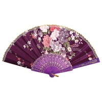 Eguiwyn Dance Fan kineski stil Dance Wedding Party Clear Silk Folding Hand Hold Flower Fan obožavatelji