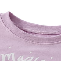Bomotoo Girls dukserice kraljevske dukseve Zuk-a životinjski print pulover Loose Falls Sport Pink
