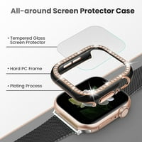 Bling staklo + poklopac za Apple Watch Case IWATCH Diamond Bumper + zaštitnik ekrana Apple Watch serija