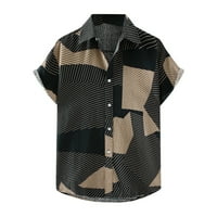 B91xz Dugme Up Majica Muškarci Ljetni modni gornji majica Leisure Pamuk i košulja gumbe Ležerne pruge