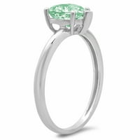 1ct sjajan srčani rez VVS originalni sukob bez zelenog simuliranog dijamanta Pravi žigosani čvrsti 18K