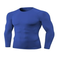 Muška majica Kompresija dugih rukava Majica od pune boje T-majica Gym bluza Soft Basic Tee Red l