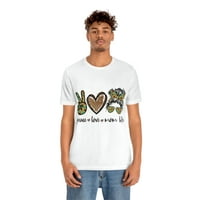 Mir, ljubav mama Život, grafička majica sa suncokretom
