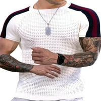 Niuer Muns T majice Crew vrat ljetni vrhovi kratki rukav majica modna osnovna bluza za blubu od vafle