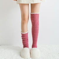 Tople tople čarape bedro-visoke čarape Nejasne čarape Nagremci Zima High Clee Dom nad ženskim čvrstim