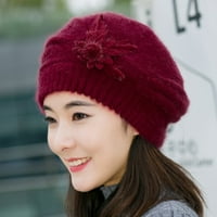 Labakihah Hat Fashion Women cvjetni pleteni kletvi Crochet Beanie Hat Winter Top Cap Beret Beret Hats