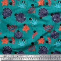 Soimoi poliester Crepe tkanina točka, lišće i cvjetna umjetnička ispis tkanina od dvorišta široka