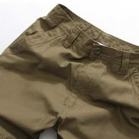 Muške pune boje točaka Trude Redovna fit patentna dugmeta Multi-džepovi ravne hlače Ležerne prilike