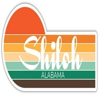 Shiloh Alabama naljepnica Retro Vintage Sunset City 70s Estetski dizajn