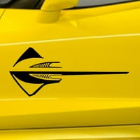 Clausen's World Stingray Hood Vinilne veličine naljepnica - kompatibilno sa Corvette C7
