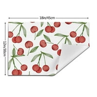 Placemat otporan na toplinski otporan na toplinu, 70% PVC 30% poliester, akvarel Cherry grafiti kuhinjski