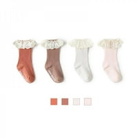 Jandel Toddler Ruffle Socks Toddlers Girls Knee High Princess Dugo čarape Čipke Čarape Dječje čarape