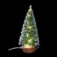 TABLETOP LED lagana mini božićno borovo drvo za ukrašavanje stolnog centra, topla boja šareno svjetlo