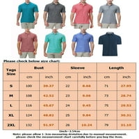 Sanviglor Mens T majice s kratkim rukavima Polo majica s majicama down TEE casual bluza Golf Pulover