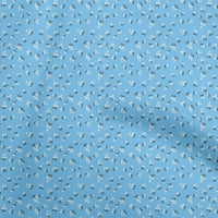Onuone pamučna svila srednje plava tkanina cvjetna tkanina za šivanje tiskane ploče od tiskane od dvorišta