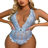 LUMENTO WOOGE LINGERIE HALTER vrat Babydoll čipka za babyDoll Bodysuit Sexy noćna odjeća za spavanje