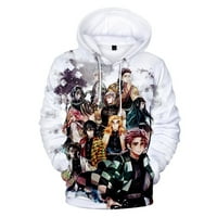 Demon Slayer 3D print Hoodie Dukseri muškarci Žene Modni casual anime pulover Unise Harajuku Streetwear