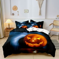 Halloween tematski poklopac, pucketin Halloween Duvet pokrivač posteljina, poliester od mikrofibra,