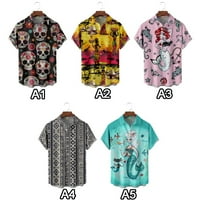 Porodična podudarna navraćena havajska majica sa džepom za prslov, klasični kostim, do 8XL