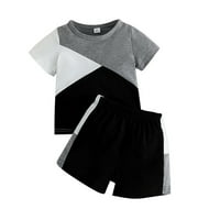 Baby Girl Ljeto Slatka odjeća odjeća Toddler Boys Kratki rukav Patchwork T Photever Tors Shorts Kids