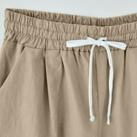 Ženske hlače Ležerne ljetne pamučne lanene maslačke print kratke hlače za plažu sa džepom salon pet
