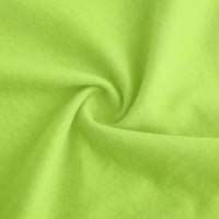 Labakihah Ženska majica Moda Žene O-izrez Slovo rukava Print Plus size Pamuk Casual Top Green XXL