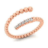 Dijamantni spiralni prsten, 14K čvrsti zlatni prsten, poklon za mamu, obećajući prsten, vjenčani poklon, poklon za nju