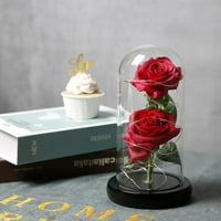Romantična staklena ruža vjenčanica ukras kućna namještanja poklona za odmor, noćno svjetlo