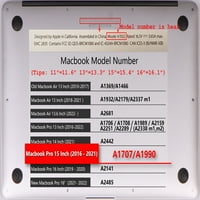 Kaishek kompatibilan najnoviji macBook Pro 15 Rel. Model A1707, plastična tvrda školjka + crna poklopac tastature, slikanje 0466