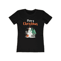 Slatki snjegovinski prijatelji Božićne majice za žene Božić PJS Žene smiješna božićna košulja Božićni poklon