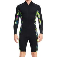 Muškarci Wetsuit Shorty Front Zip Držite tople klica za kompandiranje dugih rukava mokro odijelo za