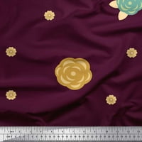 SOIMOI svilena tkanina umjetnička cvijeta tiskana tkanina od dvorišta široka