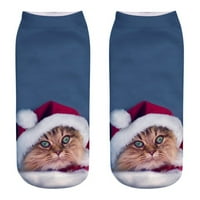 Corashan Socks unise smiješna 3D modna mačka tiskane casual čarape slatke čarape za gležnjeve, čarape