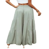 Paille Dame Palazzo Pants Hippie Baggy Loot Fit pantalona dnevna haljina ljetne hlače na plaži Ruched