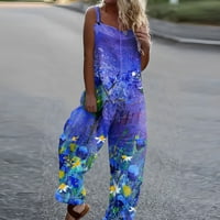 HHEI_K Jumpsuits za žene Dressy ženska modna ljetna slatka labava casual print retro bluppy kombinezon