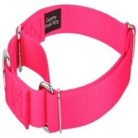 Country Brook Petz® Hot Pink Martingale Heardalduty najlonski ovratnik za pse, mali