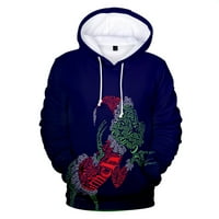 Grinch Božićni džemper Novelty 3D dukserice Hoodie DrawString pulover Hoodie sa džepom