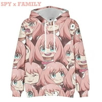 Anya Forger Hoodie Anime Spy Porodica Slatka unište pulover Duks s kapuljačom Poklon za anime fanove