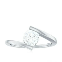 CUSHION CUT SOLITAIRE MOISSANITE ZAHEROVANJE Prsten za žene, srebrna u srebru, SAD 10,00