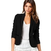 Yubnlvae jakne za žene, ženski poslovni kaput blazer dugi rukavi na dugim rukavima od vitka jakne odjeća