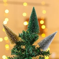 Lohuatrd mini božićna stabla Realistična izgleda živopisna boja Ne-Flading umjetni klip-na malim sisalskim